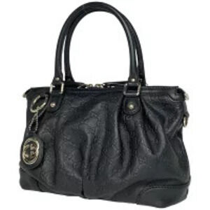 Gucci GG Sukey 2way Shoulder Bag Interlocking GG leather black